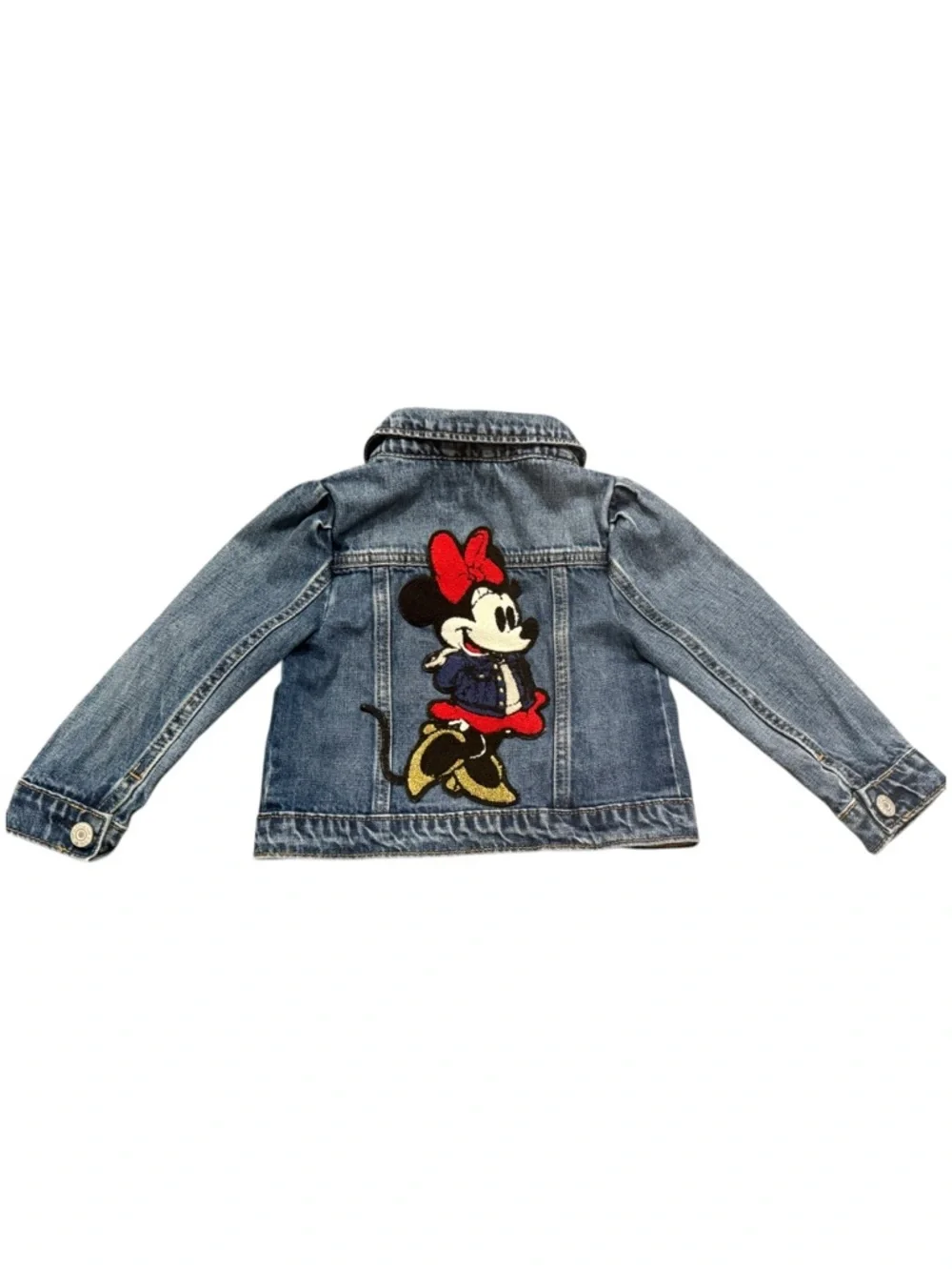 Gap Disney Toddler Girl Minnie‎ Mouse Icon Denim Jacket, Size 3 years Coat Cute
